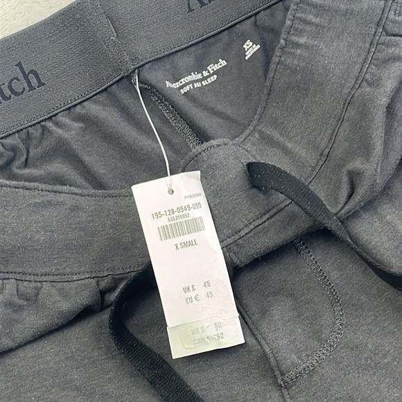 NWT Abercrombie & Fitch XS Black Cotton Viscose Lounge Sleep Shorts Mens, Womens - Picture 2 of 11